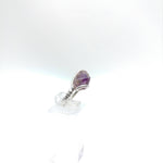 Melody Stone Super Seven Amethyst Crystal Ring in Sterling Silver Sz 7