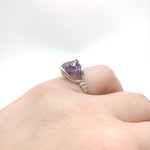 Melody Stone Super Seven Amethyst Crystal Ring in Sterling Silver Sz 7