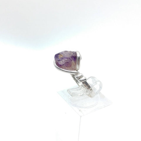 Melody Stone Super Seven Amethyst Crystal Ring in Sterling Silver Sz 7