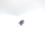 Raw Super Seven Melody Stone Amethyst Quartz Crystal in Sterling Silver Sz 7