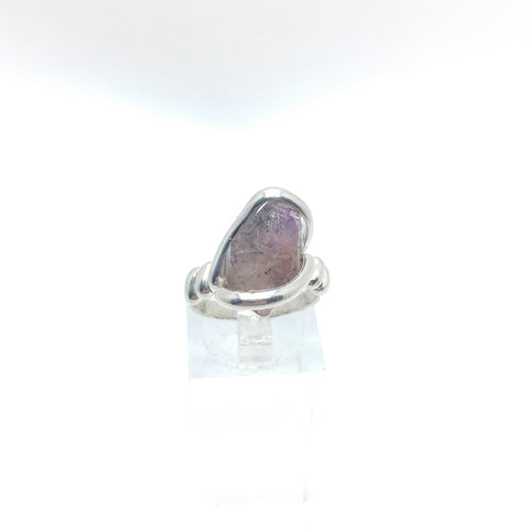 Melody Stone Crystal Super Seven Ring in Sterling Silver Sz 7