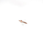 Rose Cut Peachy Pink Sapphire Ring in Silver & Copper Sz 8.5