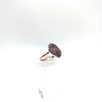 Raw Ruby Ring in Mixed Metal Silver Copper Sz 11.25