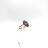 Raw Ruby Ring in Mixed Metal Silver Copper Sz 11.25