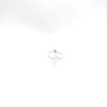Yellow Sapphire Stacking Ring in Sterling Silver Ring Sz 6