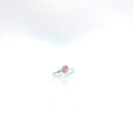 Raw Watermelon Tourmaline Ring in Sterling Silver Sz 5.5