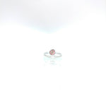 Raw Watermelon Tourmaline Ring in Sterling Silver Sz 5.5