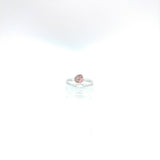 Raw Watermelon Tourmaline Ring in Sterling Silver Sz 5.5
