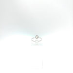 Rose Cut White Champagne Sapphire Ring in Sterling Silver Ring Sz 5