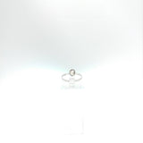 Rose Cut White Champagne Sapphire Ring in Sterling Silver Ring Sz 5