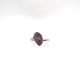 Raw Ruby Ring in Mixed Metal Silver Copper Sz 11.25
