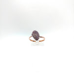 Raw Ruby Ring in Mixed Metal Silver Copper Sz 11.25