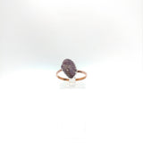 Raw Ruby Ring in Mixed Metal Silver Copper Sz 11.25