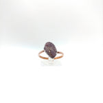 Raw Ruby Ring in Mixed Metal Silver Copper Sz 11.25