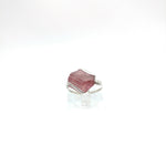 Pink Tourmaline Crystal Ring in Sterling Silver Sz 6.5