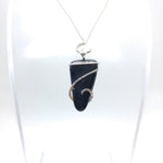 Rare Crown of Silver Psilomelane Pendant in Sterling Silver