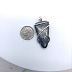Rare Crown of Silver Psilomelane Pendant in Sterling Silver