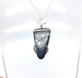 Rare Crown of Silver Psilomelane Pendant in Sterling Silver