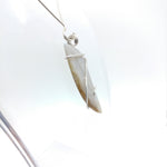 Oregon White Banded Agate Pendant in Sterling Silver