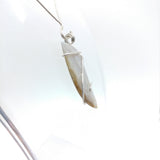 Oregon White Banded Agate Pendant in Sterling Silver