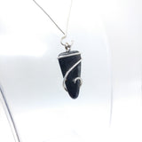 Rare Crown of Silver Psilomelane Pendant in Sterling Silver