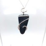 Rare Crown of Silver Psilomelane Pendant in Sterling Silver