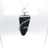 Rare Crown of Silver Psilomelane Pendant in Sterling Silver