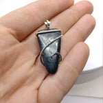 Rare Crown of Silver Psilomelane Pendant in Sterling Silver