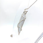 Oregon White Banded Agate Pendant in Sterling Silver