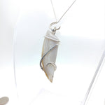 Oregon White Banded Agate Pendant in Sterling Silver
