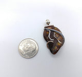 Mexican Fire Agate Pendant in Sterling Silver