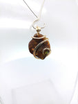 Mexican Fire Agate Pendant in Sterling Silver