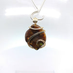 Mexican Fire Agate Pendant in Sterling Silver