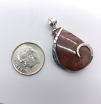 Psychedelic Raindrop Royal Imperial Jasper Pendant in Sterling Silver