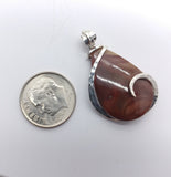 Earth Toned Royal Imperial Jasper Pendant in Sterling Silver
