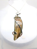 Pink Orange Purple Labradorite Pendant