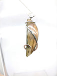 Pink Orange Purple Labradorite Pendant