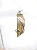 Pink Orange Purple Labradorite Pendant