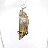 Pink Orange Purple Labradorite Pendant
