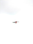 Watermelon Tourmaline Crystal Stacking Ring in Sterling Silver Sz 7.5