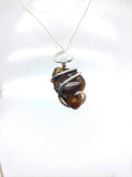 Mexican Fire Agate Pendant in Sterling Silver