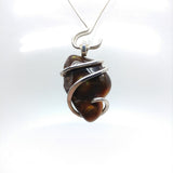 Mexican Fire Agate Pendant in Sterling Silver