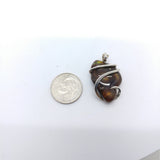 Mexican Fire Agate Pendant in Sterling Silver