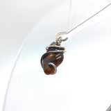 Mexican Fire Agate Pendant in Sterling Silver