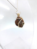 Mexican Fire Agate Pendant in Sterling Silver