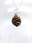 Mexican Fire Agate Pendant in Sterling Silver