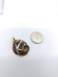 Mexican Fire Agate Pendant in Sterling Silver