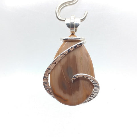 Psychedelic Raindrop Royal Imperial Jasper Pendant in Sterling Silver
