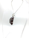 Australian Boulder Opal Pendant in Sterling Silver with Green Flash