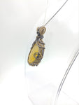 Oregon Opal Butte Opal Pendant Wire Wrapped Sterling Silver & 14kt Yellow Gold Fill